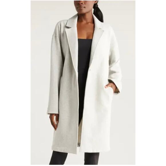Zella Cloud Fleece Longline Blazer color gray size large - Picture 1 of 4